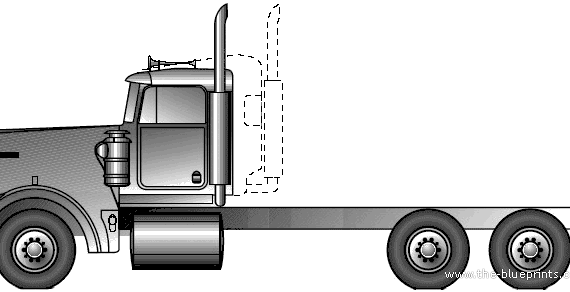 Kenworth W900L truck (2005) - drawings, dimensions, figures