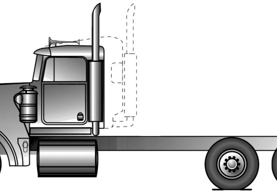 Kenworth W900L truck (2008) - drawings, dimensions, pictures