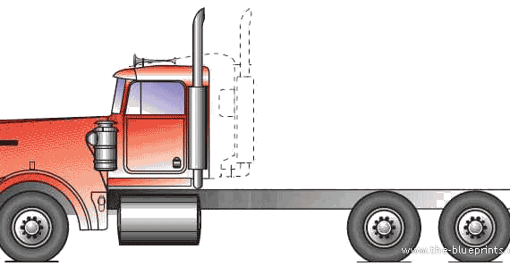 Kenworth W900L truck (2011) - drawings, dimensions, pictures