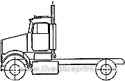 Kenworth W921 SAR truck (1975) - drawings, dimensions, pictures