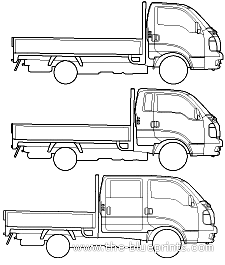 Kia K2700 truck (2012) - drawings, dimensions, pictures