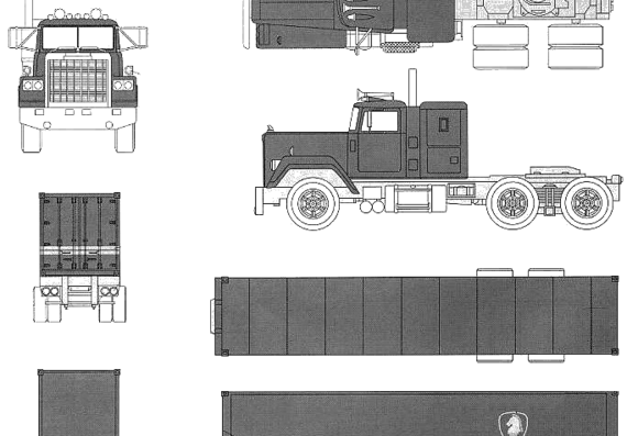 Грузовик Knight Rider Trailer Truck - чертежи, габариты, рисунки