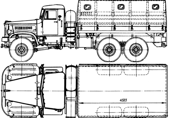 Truck KrAZ-214 - drawings, dimensions, pictures