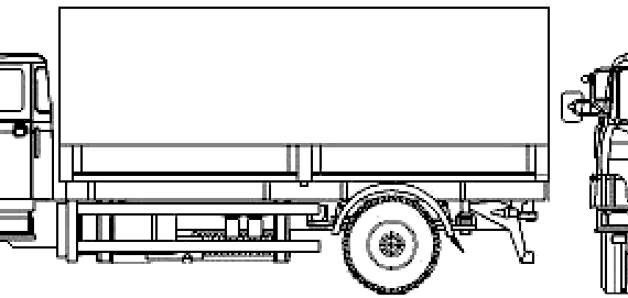 Truck KrAZ-5133B2-82 4x2 (2007) - drawings, dimensions, figures