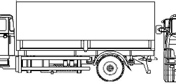 Truck KrAZ-5133B2 4x2 (2007) - drawings, dimensions, figures