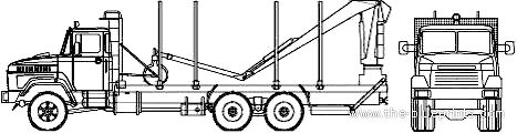 Truck KrAZ-6133M6 6x6 (2007) - drawings, dimensions, figures