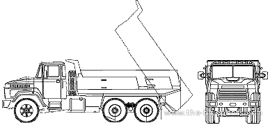 Грузовик KrAZ-65055 Dump Truck 6x4 (2007) - чертежи, габариты, рисунки