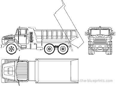 Грузовик KrAZ-6510 Dump Truck 6x4 (2007) - чертежи, габариты, рисунки