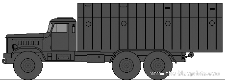 Truck KrAZ 255b - drawings, dimensions, figures