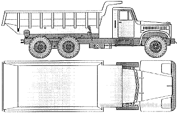 Truck KrAZ 256 - drawings, dimensions, pictures