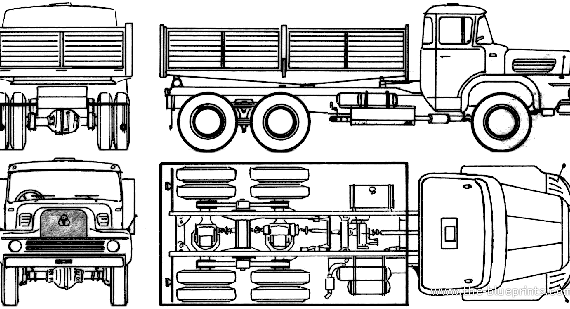 Грузовик Krupp AK360 (1958) - чертежи, габариты, рисунки