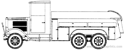 Truck Krupp Kfz.384 - drawings, dimensions, figures
