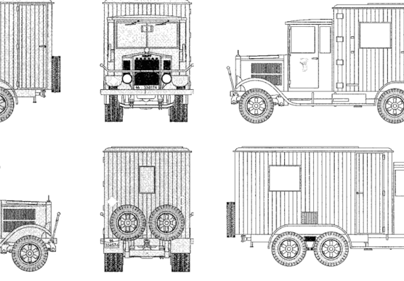 Truck Krupp L3H163 Kfz.354 - drawings, dimensions, figures