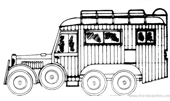 Truck Krupp Protze Steyr 640 Funkwagen - drawings, dimensions, pictures