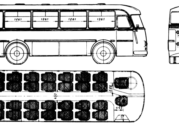 Truck LaZ-697M - drawings, dimensions, pictures