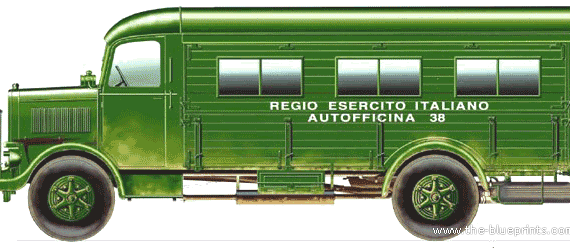Грузовик Lancia 3 RO Autofficina Militare - чертежи, габариты, рисунки