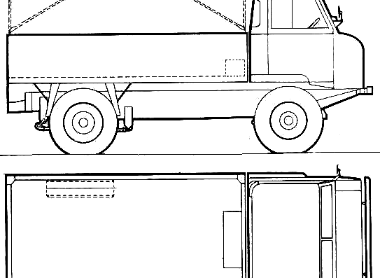 Грузовик Land Rover 109 Forward Control - чертежи, габариты, рисунки