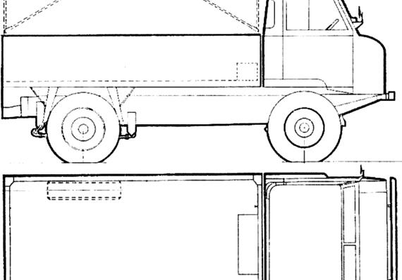 Грузовик Land Rover Forward Control (1963) - чертежи, габариты, рисунки