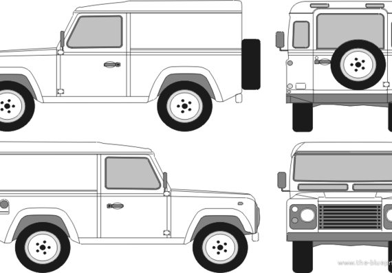 Landrover 90 truck - drawings, dimensions, pictures