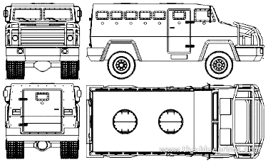 Грузовик Lasco Commando ATV - чертежи, габариты, рисунки