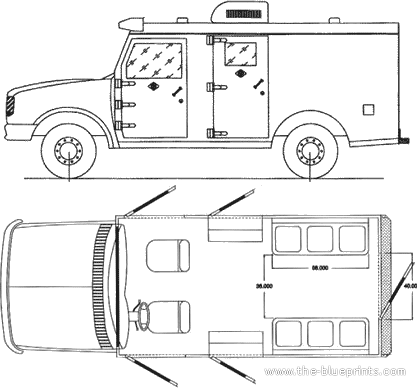 Грузовик Lasco Commando Police Force ATV - чертежи, габариты, рисунки