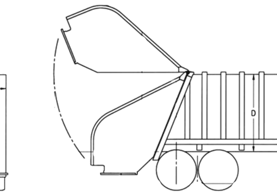 Leach 2R-II truck - drawings, dimensions, figures