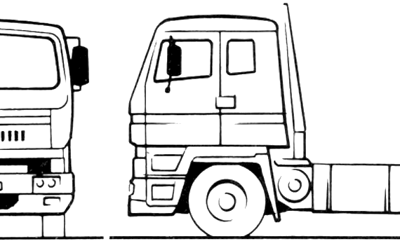 Грузовик Leyland Roadtrain 17.34 4x2 (1986) - чертежи, габариты, рисунки