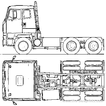 Грузовик Leyland T45 6x4 Tractor - чертежи, габариты, рисунки