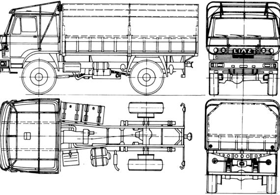 Truck LiAZ 100.55D Paris-Dakar (1985) - drawings, dimensions, pictures