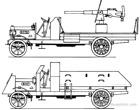 Liberty B 3ton truck (1914) - drawings, dimensions, pictures
