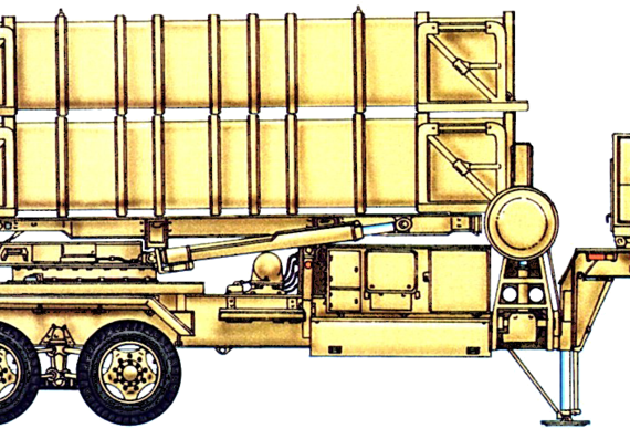 Грузовик M-901 MIM-104A - чертежи, габариты, рисунки