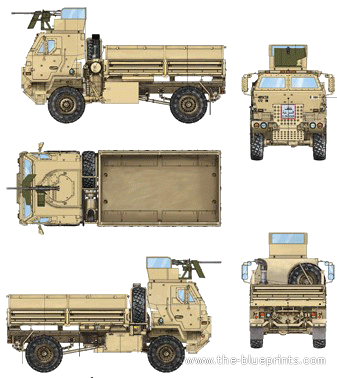 Truck M1078 LMTV - drawings, dimensions, figures