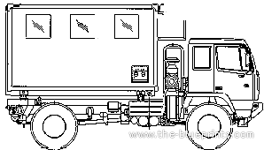 Truck M1079 Cargo Truck - drawings, dimensions, pictures