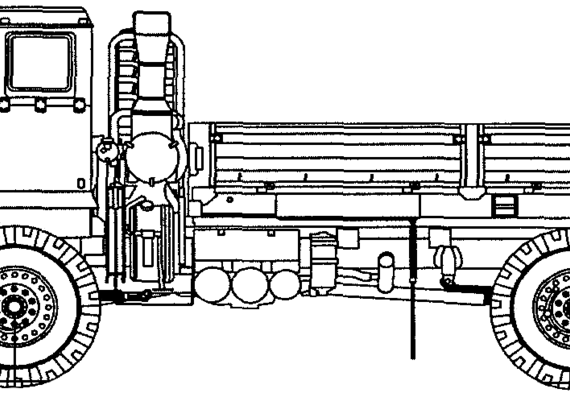Грузовик M1081 Standard Cargo Truck - чертежи, габариты, рисунки