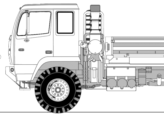 Truck M1083 A1 MTV 6X6 5t - drawings, dimensions, figures