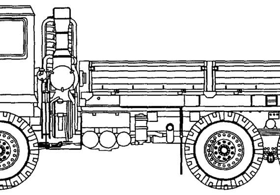 Грузовик M1083 Standard Cargo Truck - чертежи, габариты, рисунки