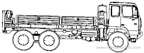 Truck M1084 Cargo Truck - drawings, dimensions, pictures
