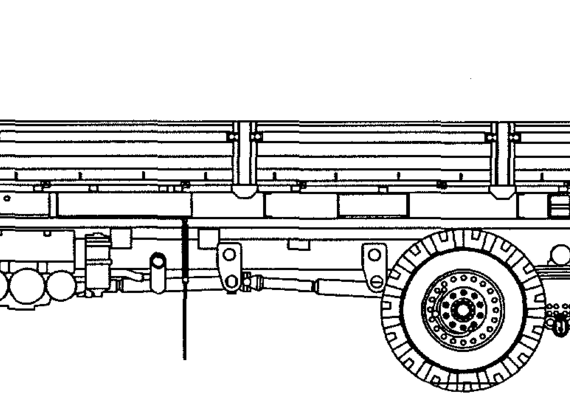 Грузовик M1086 Cargo Truck - чертежи, габариты, рисунки