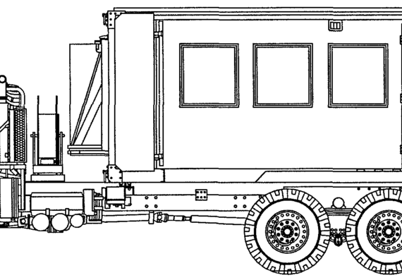 Грузовик M1087 Cargo Truck - чертежи, габариты, рисунки