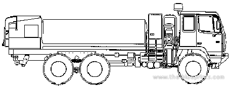 Грузовик M1091 Tanker - чертежи, габариты, рисунки