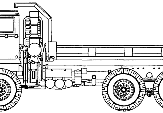 Грузовик M1094 Dump Truck - чертежи, габариты, рисунки