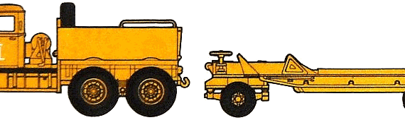 Грузовик M19 45 Ton Tank Transporter - чертежи, габариты, рисунки