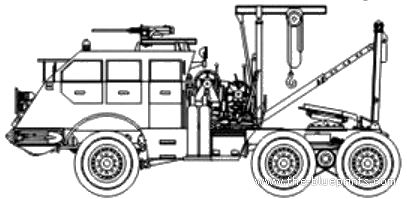 Грузовик M26 Dragon Wagon ARV - чертежи, габариты, рисунки