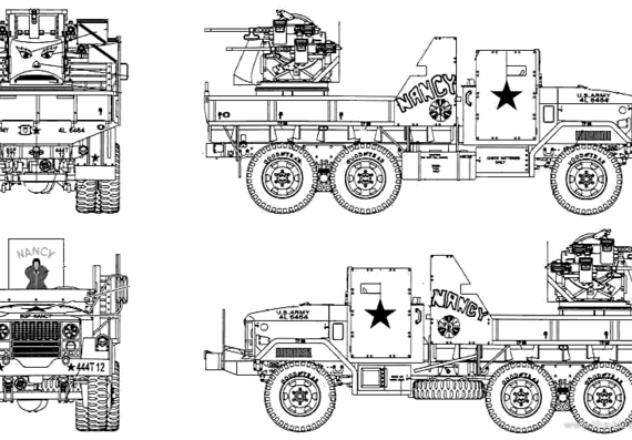 Грузовик M35A1 - чертежи, габариты, рисунки