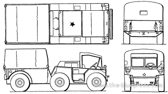 Truck M561 Gama Goat - drawings, dimensions, pictures