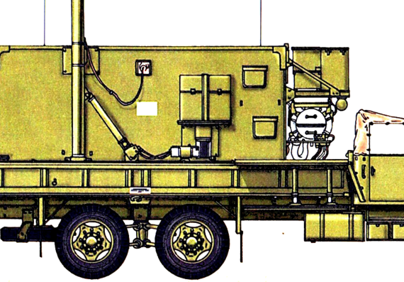 Грузовик M814 + AN-MSQ-104 Patriot - чертежи, габариты, рисунки