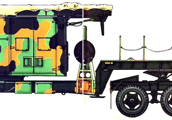 Truck M931 + AN-MPQ-53 - drawings, dimensions, figures