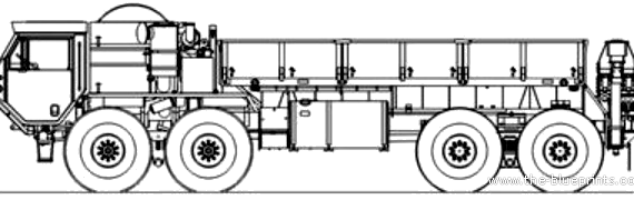 Грузовик M977 Oshkosh Cargo Truck - чертежи, габариты, рисунки