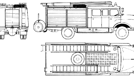 Truck MAN 11.168 HLF Fire Truck (1977) - drawings, dimensions, pictures