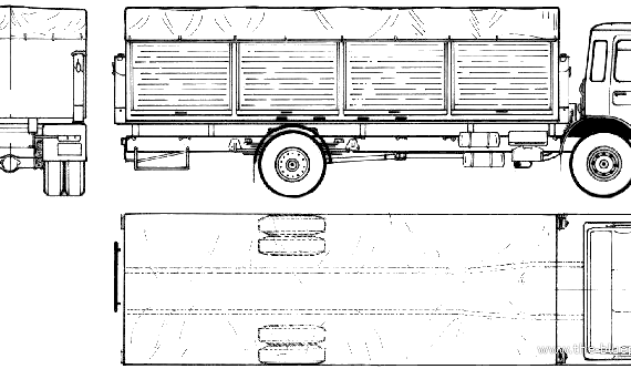 Грузовик MAN 15.168 FL Fire Truck (1972) - чертежи, габариты, рисунки